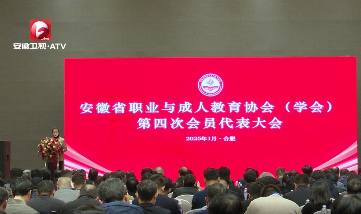 【安徽卫视】安徽省职业与成人教育协会（学会）第四次会员代表大会胜利召开